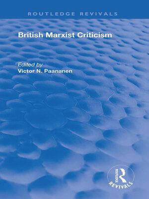 cover image of British Marxist Criticism